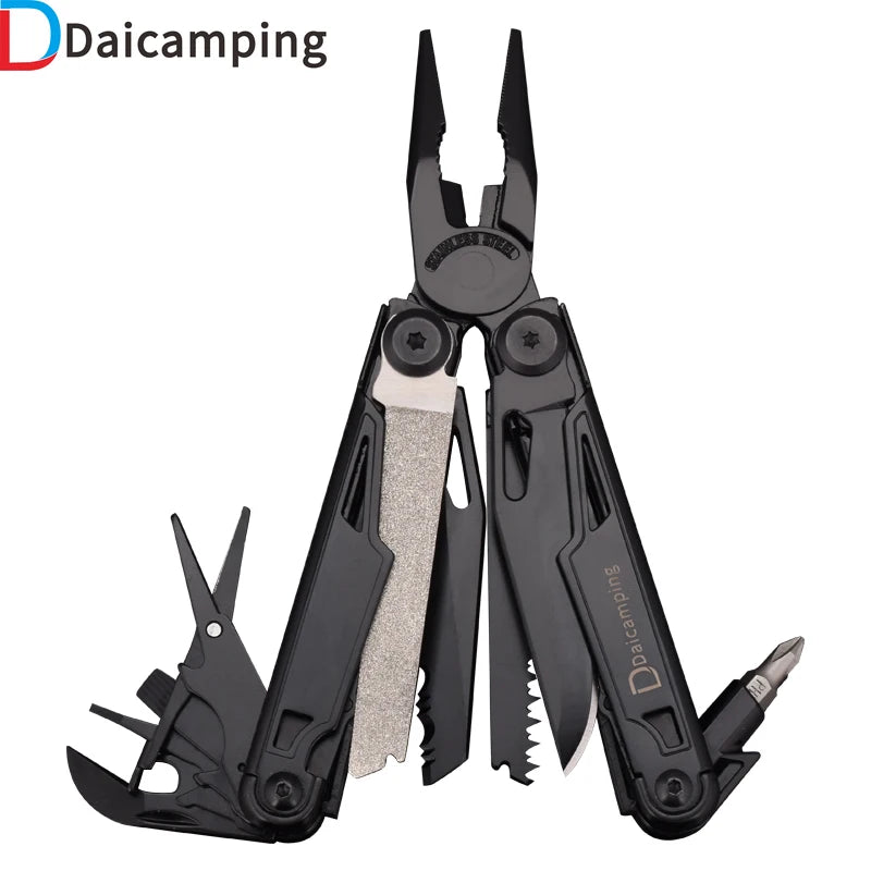 Daicamping DL12 EDC Multi Tools Multifunctional 7CR17MOV Plier Camping Gear Blade Multitools Clip Folding Multi Knife