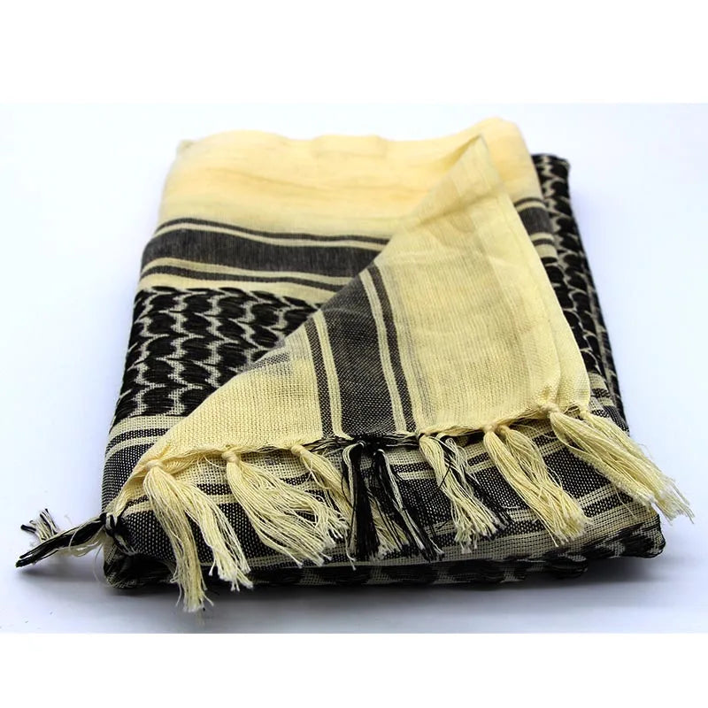 Hot sale Arab Keffiyeh Shemagh Scarf Cotton Winter Shawl Neck Warmer Cover Head Wrap Windproof Tactical Camping Scarf Men Women