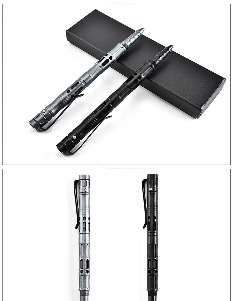 New Tactical Pen With Emergency Flash light, Glass Breaker Self Defense Supplies