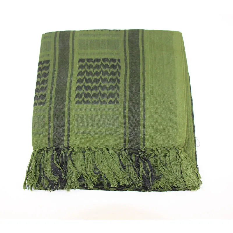 Hot sale Arab Keffiyeh Shemagh Scarf Cotton Winter Shawl Neck Warmer Cover Head Wrap Windproof Tactical Camping Scarf Men Women