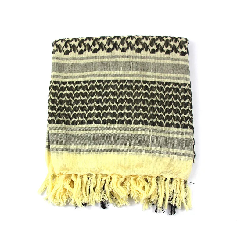 Hot sale Arab Keffiyeh Shemagh Scarf Cotton Winter Shawl Neck Warmer Cover Head Wrap Windproof Tactical Camping Scarf Men Women