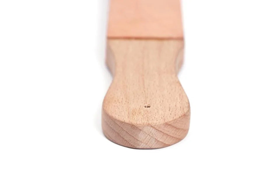 WUTA 1 Piece Leather Knife Sharpener Sharpening Strop Tool Black Wood Razor Polishing Board Fine Grinding with Polish Compound
