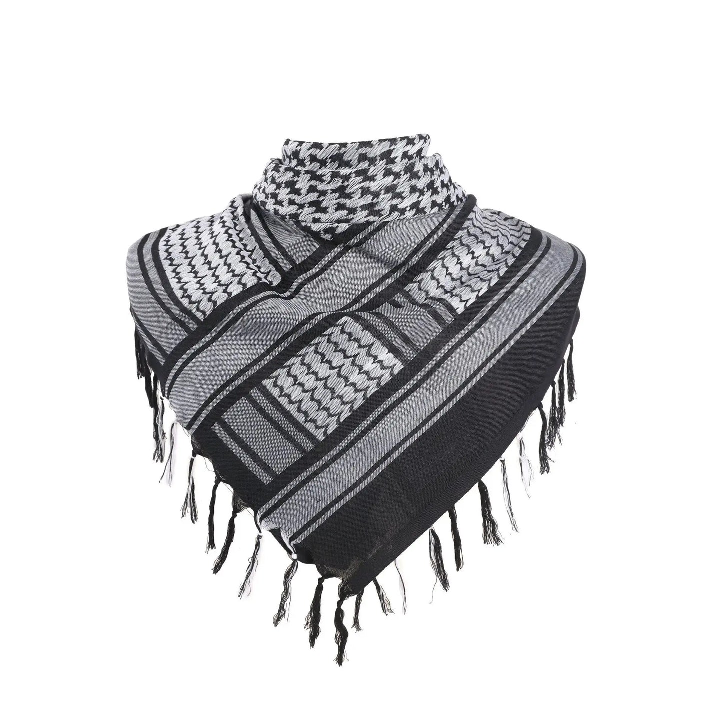 Hot sale Arab Keffiyeh Shemagh Scarf Cotton Winter Shawl Neck Warmer Cover Head Wrap Windproof Tactical Camping Scarf Men Women