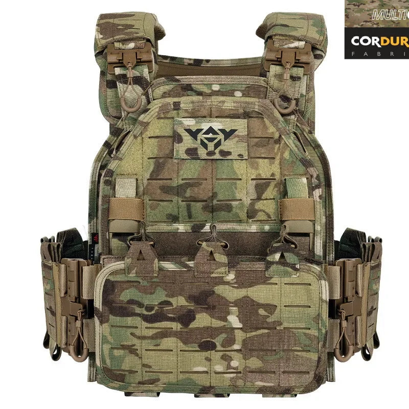 YAKEDA ATFG MOX CAMO Light Weight Quick Release Combat Plate Carrier 1000D Nylon Molle Chaleco Tactico Tactical Vest Hunting