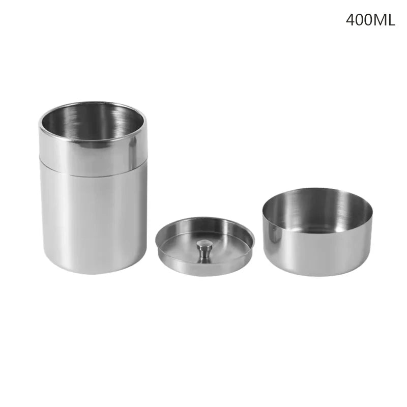 Stainless Steel Tea Can Loose Leaf Tea Tins Small Travel Portable Container Coffee Sugar Box Containers Kitchen Canisters