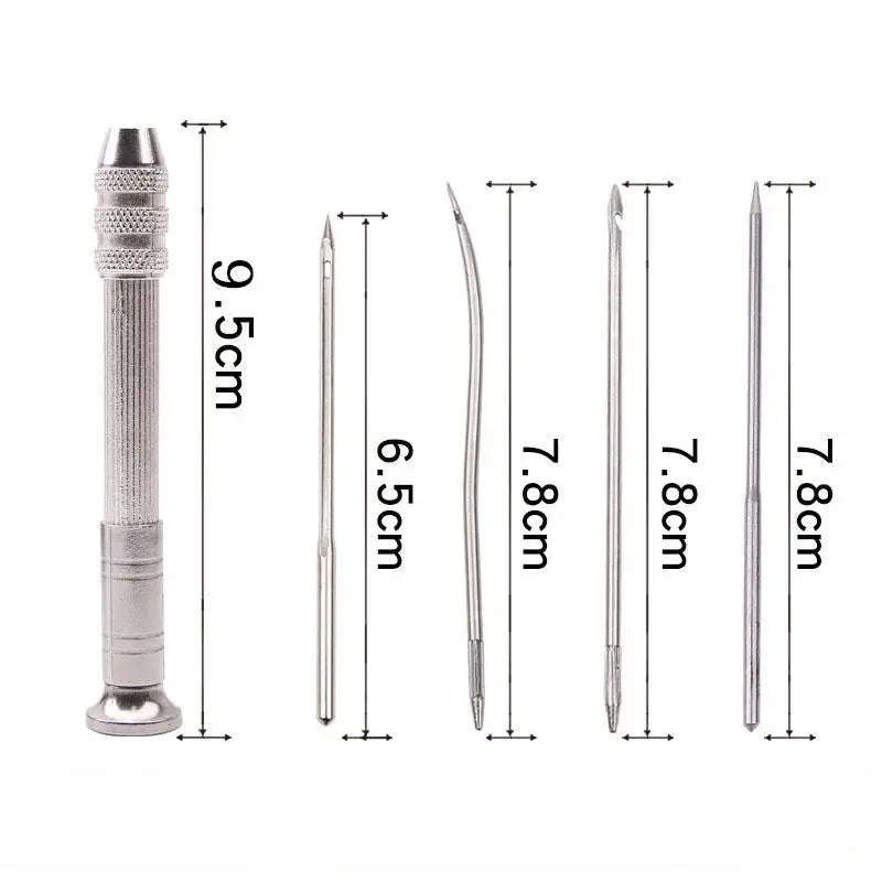 Leather Sewing Awl Set Replaceable Multifunctional Shoes Repair Tool Kit Punch Stitching Needles DIY Sewing Leathercraft