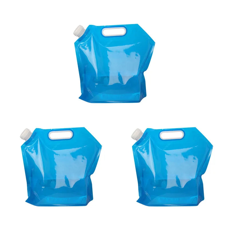 5/10L Camping Water Bag Portable Folding Water Bucket Large Water Container Outdoor Travel Collapsible Pouch Can Camping Supplie