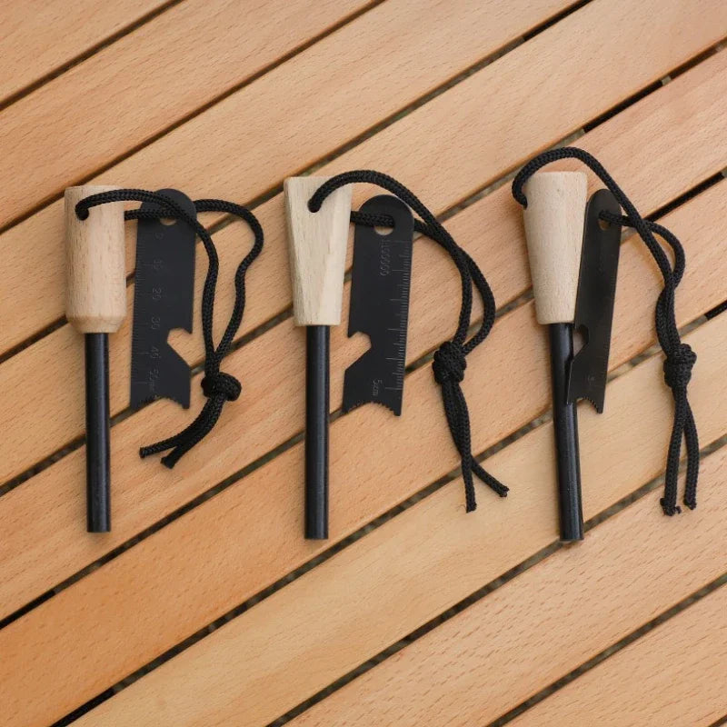 TitanSpark™ Bear Grylls Survival Fire Starter - Magnesium Flint Rod, Portable Emergency Firesteel Kit Lighters Smoking for Camping Hiking