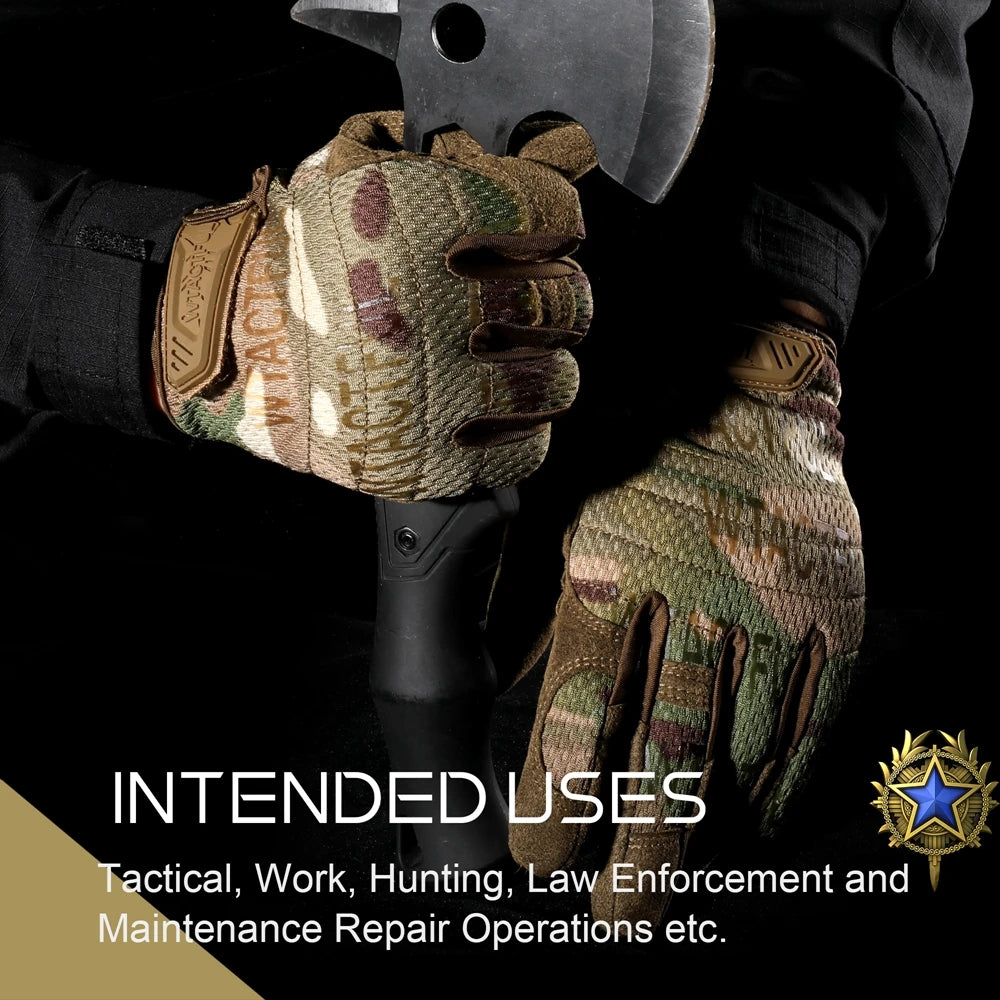 TouchScreen Tactical Gloves Camouflage Paintball Shooting Airsoft Combat Hunting Shock-proof Full Finger Glove Bicycle Men Women