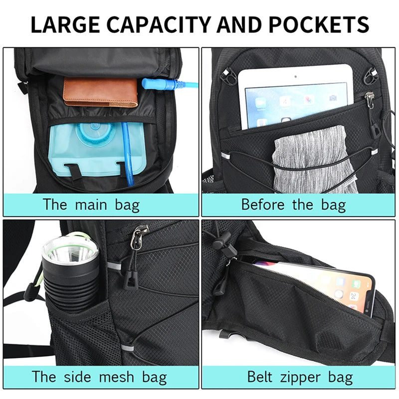Outdoor Sports Water Bag Set 3Liters Inner Bladder Backpack Water Bag Rucksack Waterbag Knapsack with Suction Nozzle Water Pipe