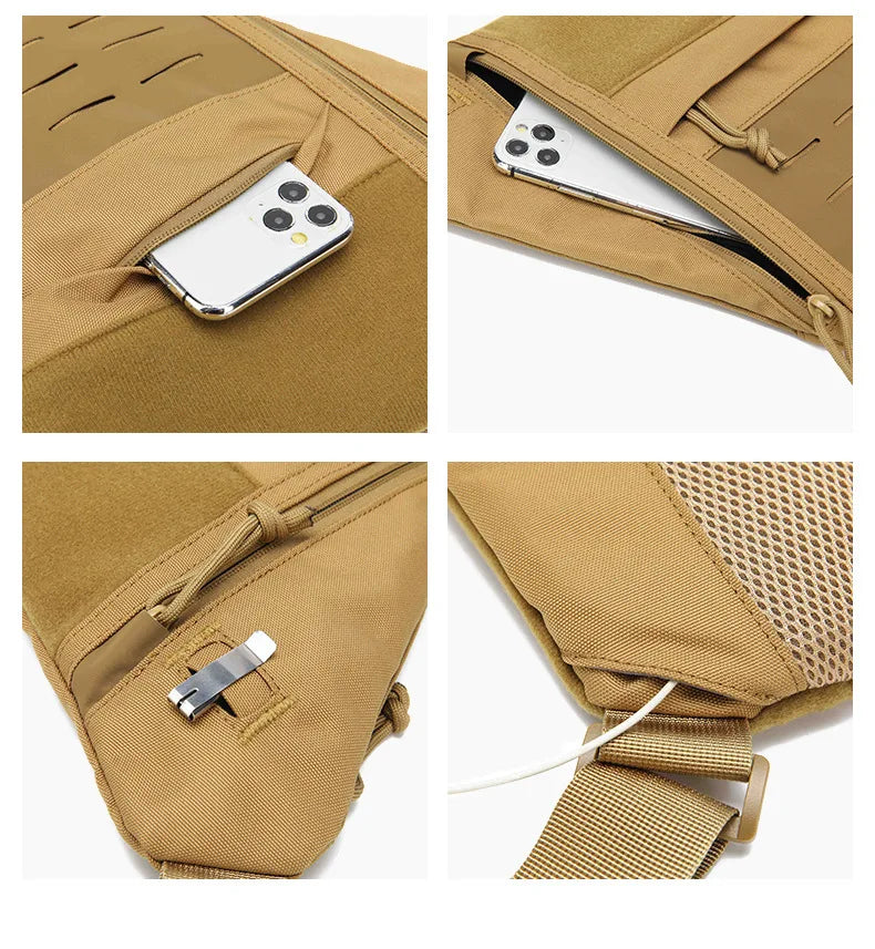 Anti-theft Bag Chest Bag Underarm Bag Men Hidden Agent Molle Combat Shoulder Bag Outdoor Travel Wallet Phone Key Anti Theft Bag