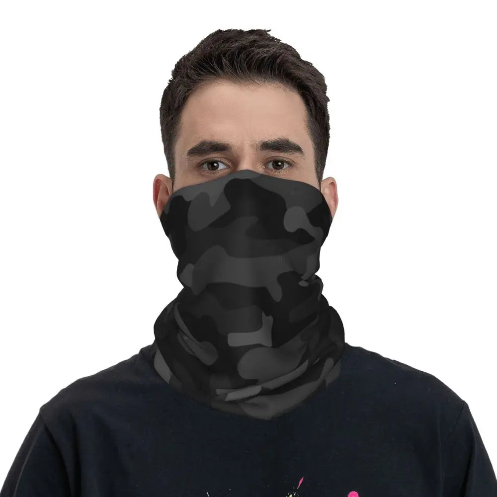 Custom Flecktarn Camo Bandana Neck Gaiter Windproof Face Scarf Cover Men Women Woodland Camouflage Headwear Tube Balaclava