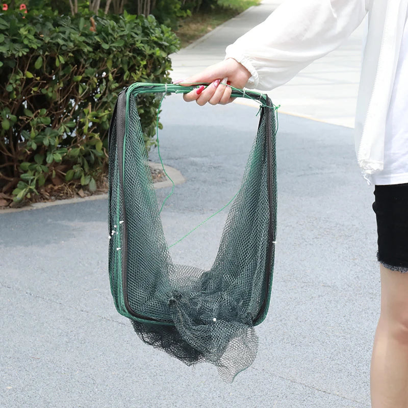 Mesh for Fishing Crayfish Net Fish Trap Foldable Crayfish Catcher Casting Network Crab Trap Catchers Cage Fishing Accessories