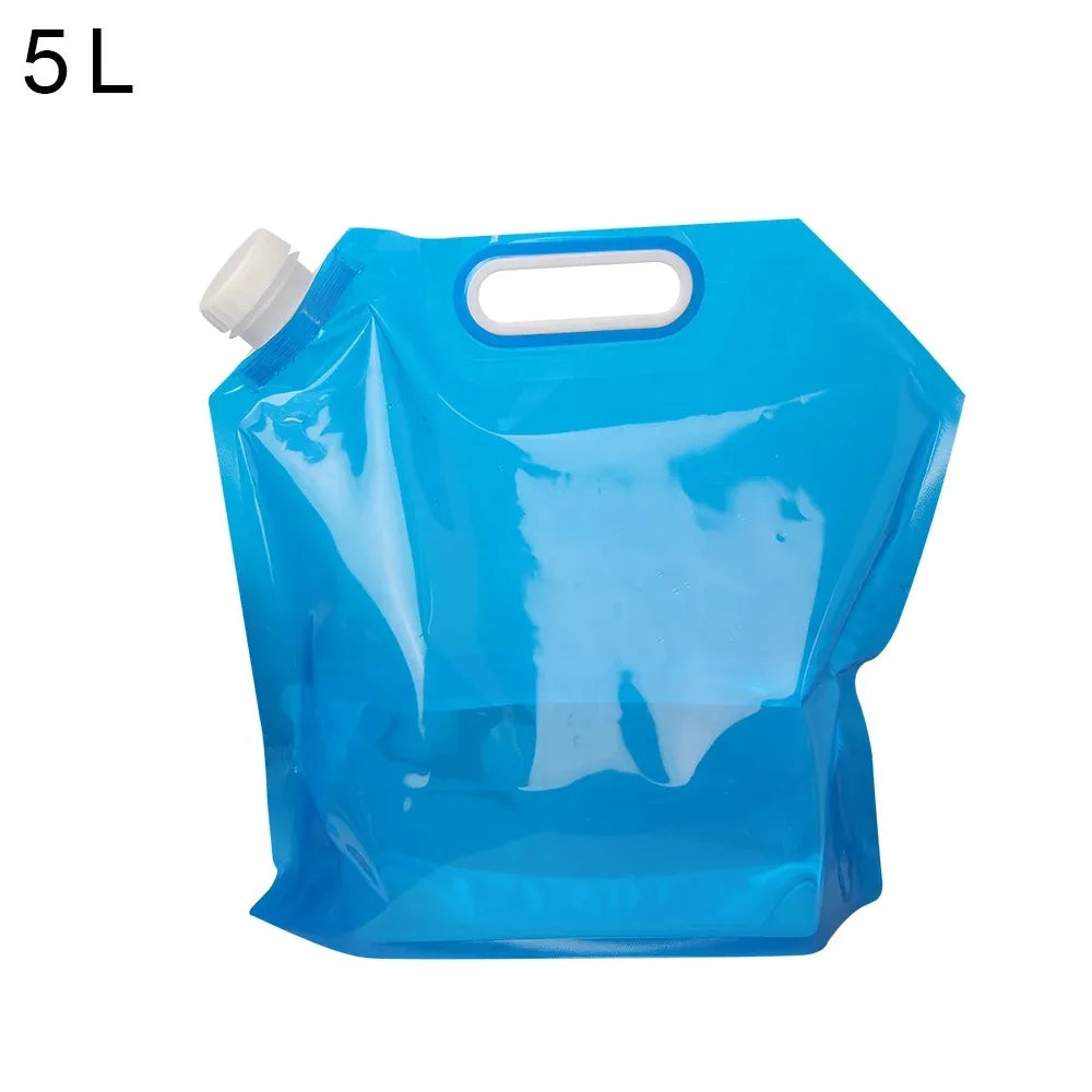 5/10L Camping Water Bag Portable Folding Water Bucket Large Water Container Outdoor Travel Collapsible Pouch Can Camping Supplie