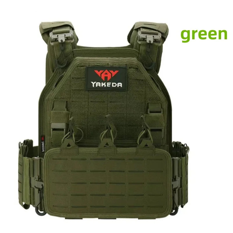 YAKEDA Tactical Vest 6094 Fast detachable light laser cut outdoor hunting black gear carry vest of high quality