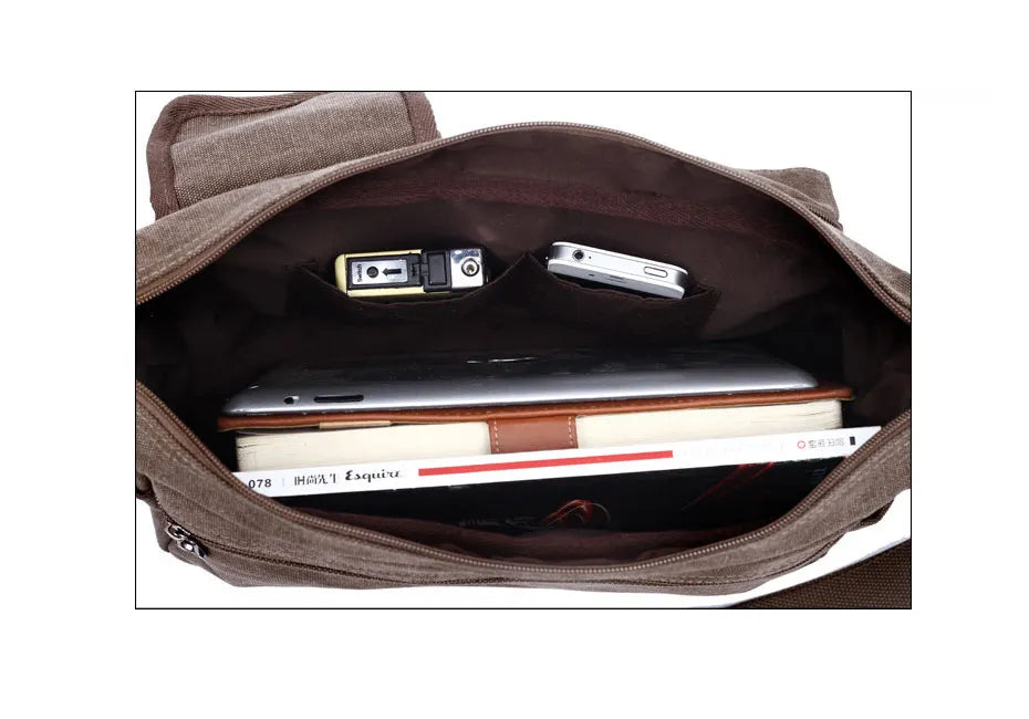 Men Canvas Shoulder Bags Casual Tote Travel Men's Crossbody Bag Luxury Messenger Bags Fashion High Quality Handbag men's sh