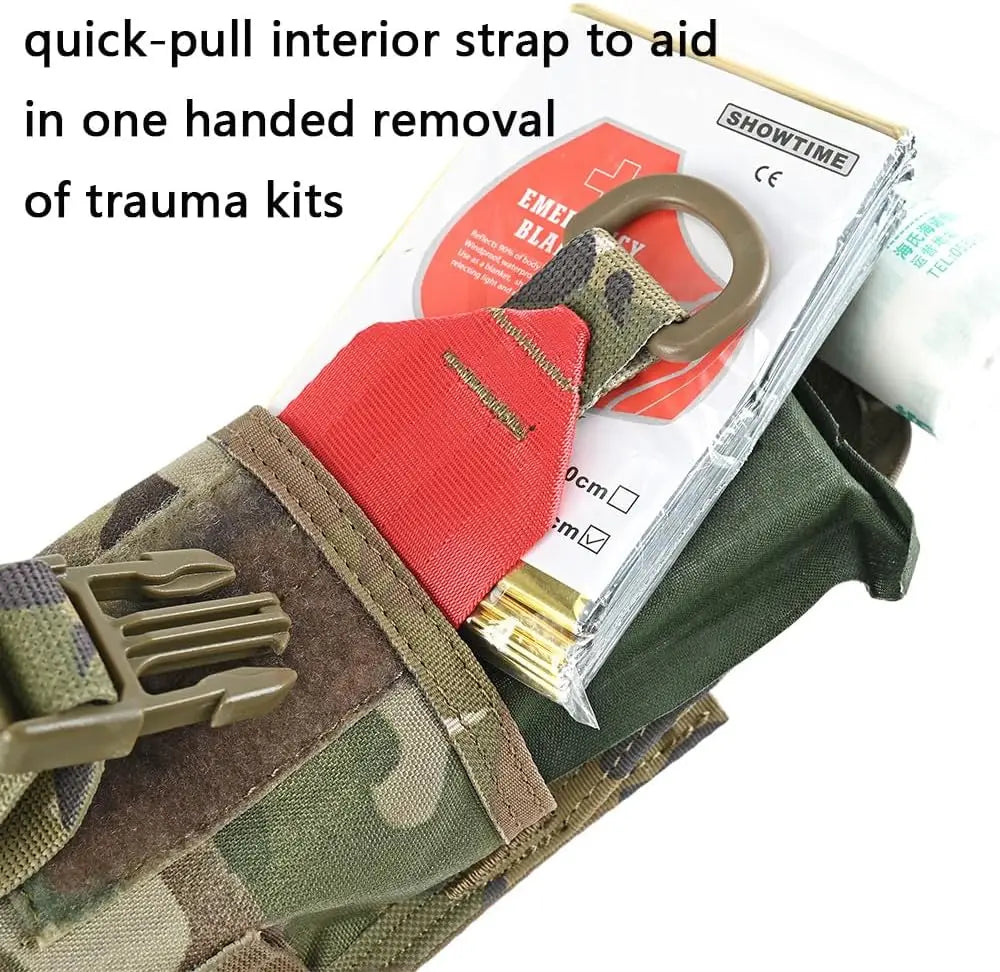 Outdoor Molle Pouch Emergency First Aid Kit MOLLE Clip Trauma Shears Tourniquet Holder IFAK Pouch Security Survival Gear