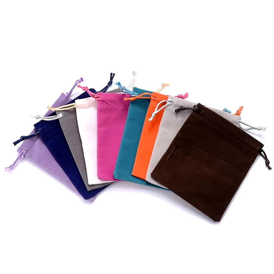 10Pcs/Lot Drawstring Velvet Sachet 5x7/7x9/10x12/13x18cm Pouches Small Size Jewelry Gift Display Packing Bags Can Customized
