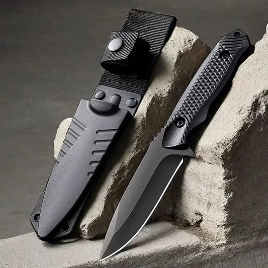 Survival Fixed Blade Knife High Hardness 5Cr13Mov Blade ABS Handle Military Tactical Outdoor Knife EDC with Sheath Hunting Tool
