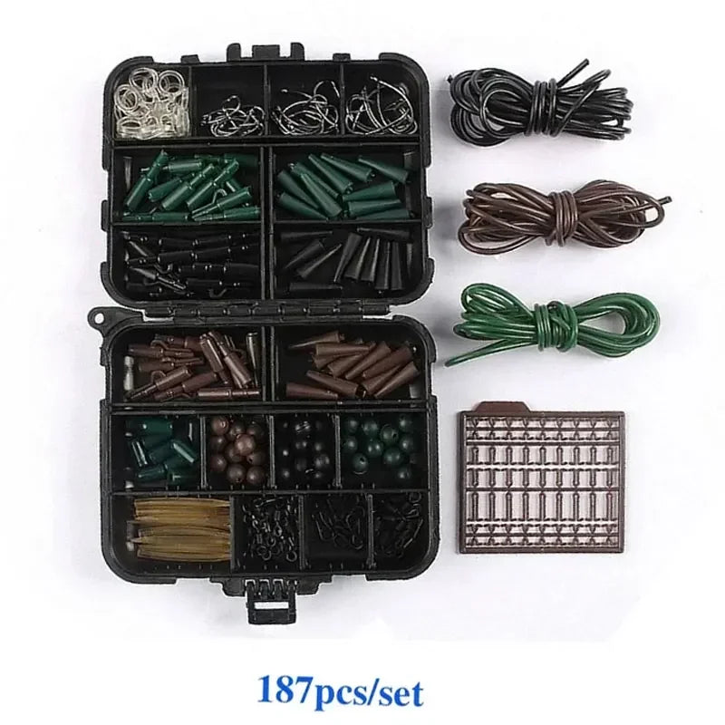Articulos De Pesca Carp Fishing Tackle Kit Anti Tangle Sleeves Hook Stop Beads Swivels All for Fishing Goods Accessories