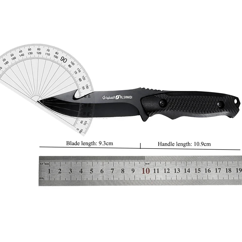 Heavy Duty Saudi Arabia Fixed Blade Knife Military Tactical Knife D2 Steel Blade Sandalwood Handle Outdoor Camping Hunting Tool