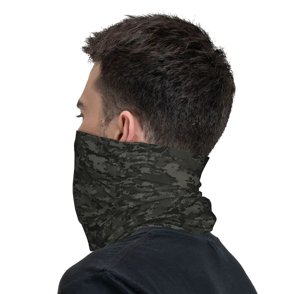 Custom Flecktarn Camo Bandana Neck Gaiter Windproof Face Scarf Cover Men Women Woodland Camouflage Headwear Tube Balaclava