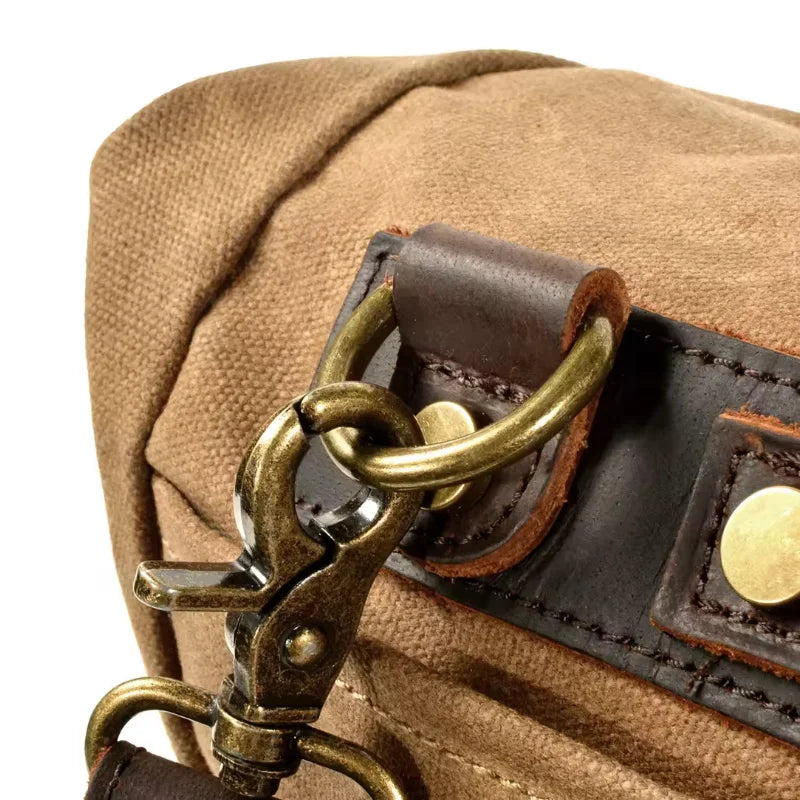 Waterproof wax canvas bag retro messenger bag casual motorcycle men's shoulder bag locomotive men's side package poor package
