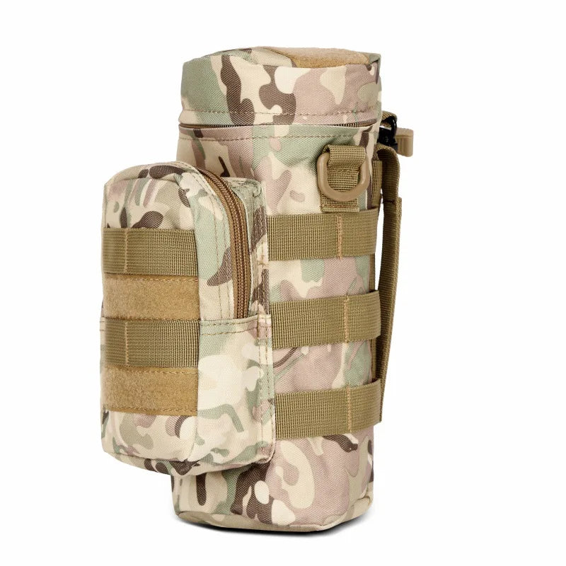 Tactical Molle Zipper Camo Water Bottle Pouches Small Mess Pouch Nylon Waterproof Waist Bag Outdoor Travel Sports Bottle Pouch