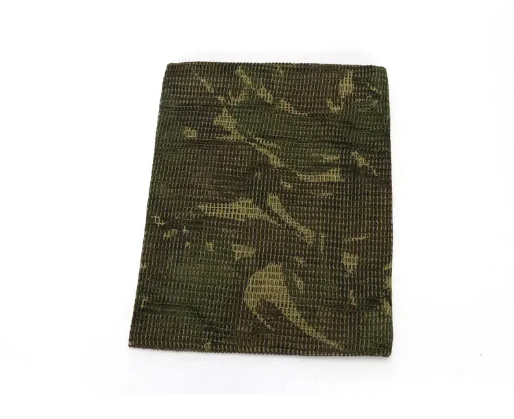 Camouflage Netting Scarf Sniper Veil Camo Mesh Face Scarf Veil Shemagh Head Wrap for Outdoor Camping Hiking Hunting Shooting