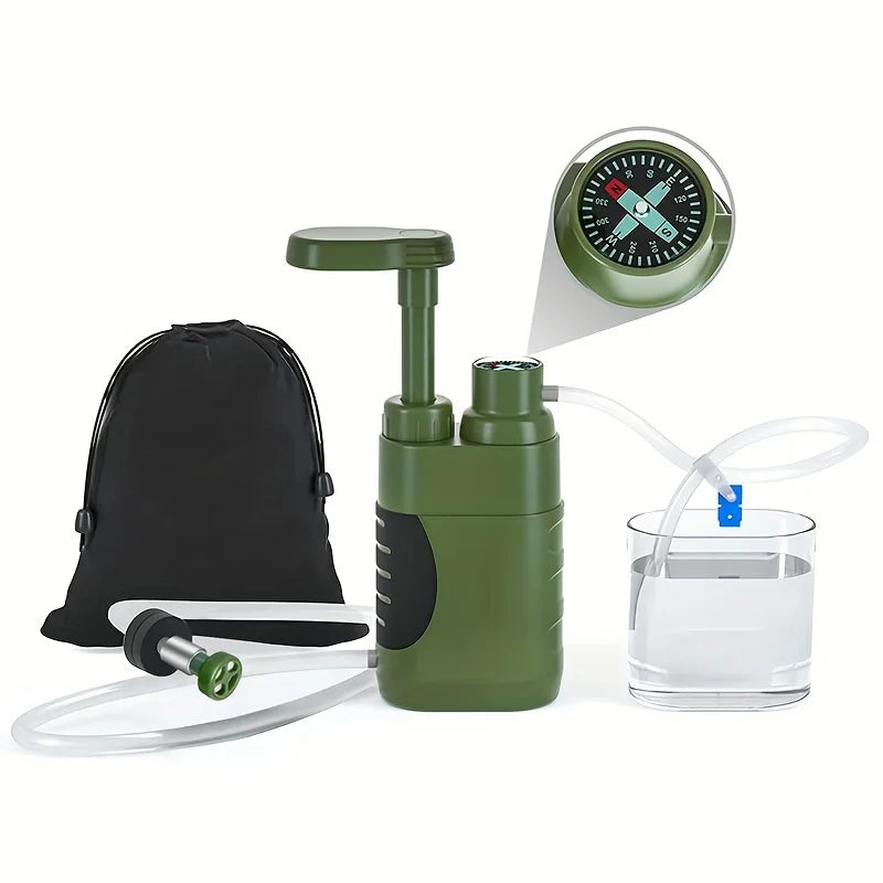 Upgrade Outdoor Water Filter Filtration System Portable Camping Water Purifier Emergency Supplies Camping Hiking Survival Tool
