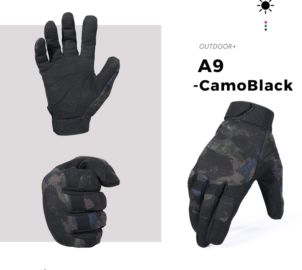 Tactical Full Finger Gloves Touch Screen Breathable Paintball Airsoft Shooting Hiking Combat Sport Hunting Bicycle Work Gear Men