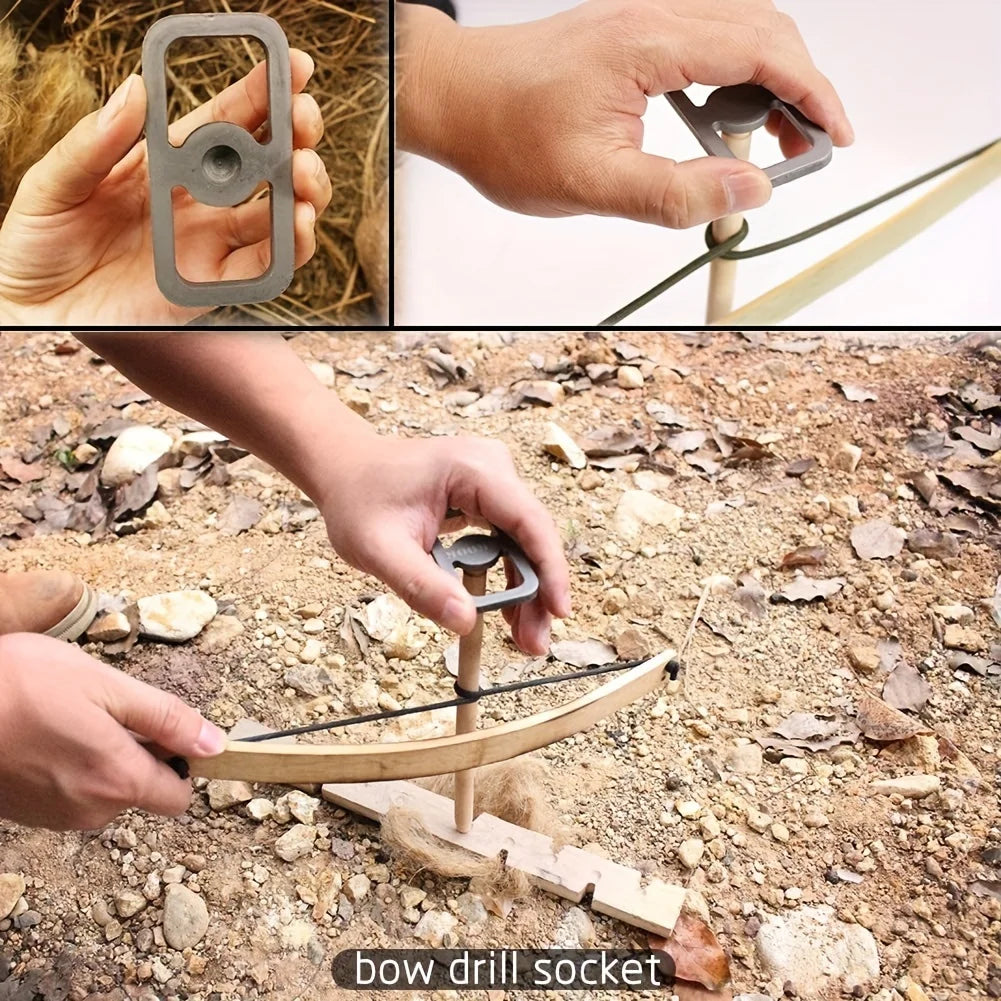 High Carbon Steel Flint Survival Fire Starter Tool Fire Striker Camping Fire Ignition Outdoor Fire Lighter Hiking