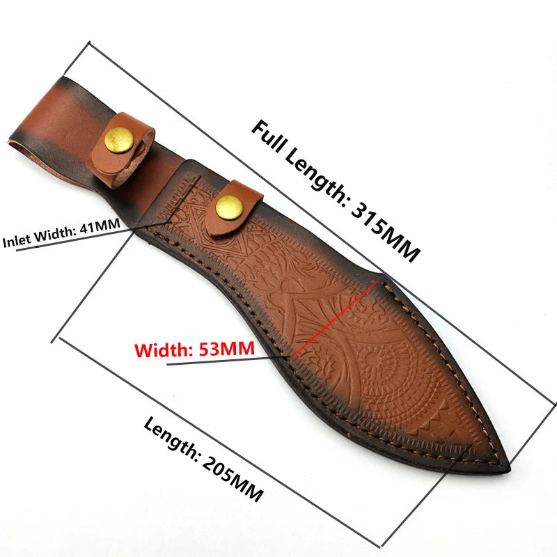 With Brass Buckle Genuine Cow Leather Cowhide Outdoor Straight Knife Scabbard Sheath Fixed Blade Portect Cover Holders Pants