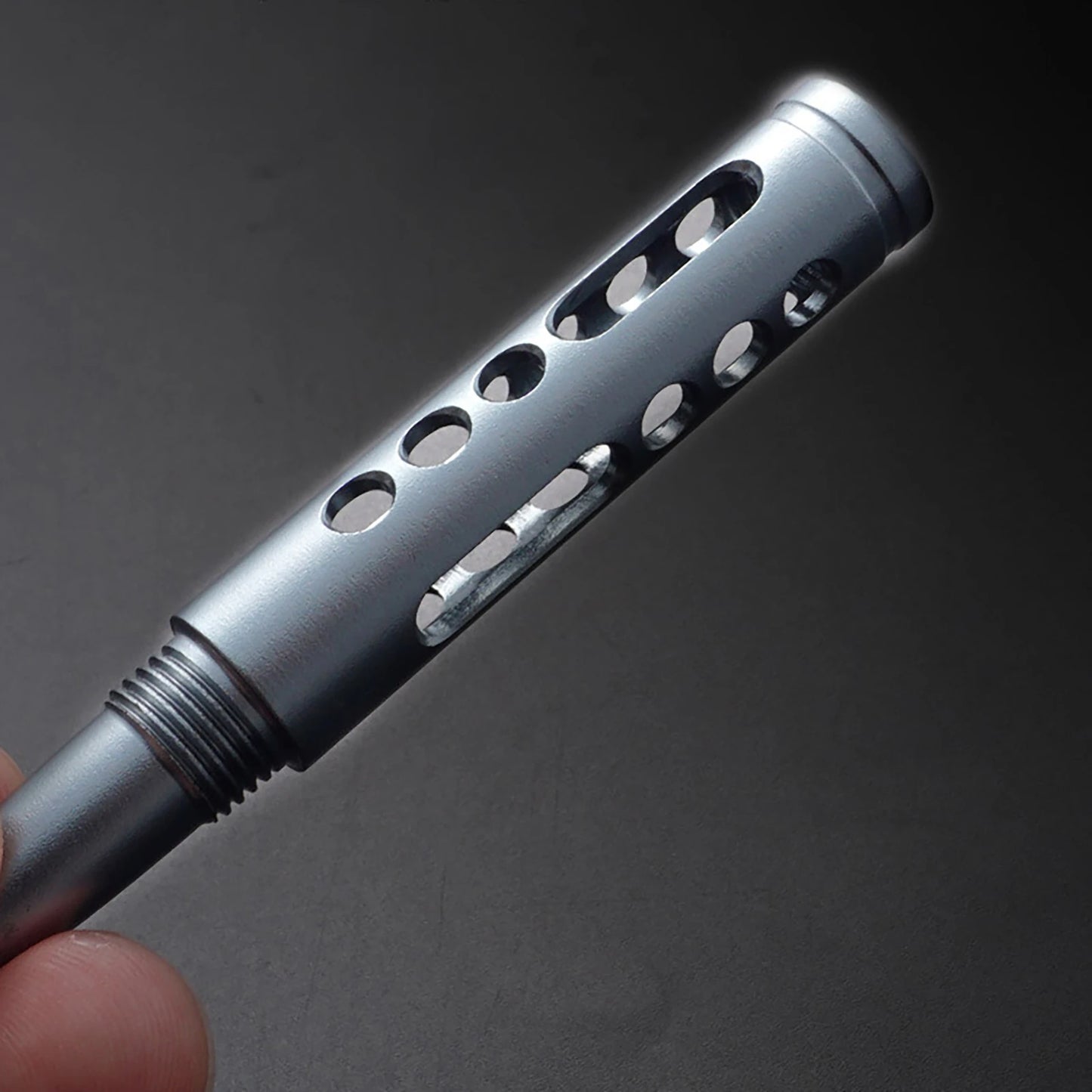 Super fine light CNC Aluminum metal knock ballpoint pen self defence survival tungsten breaker EDC