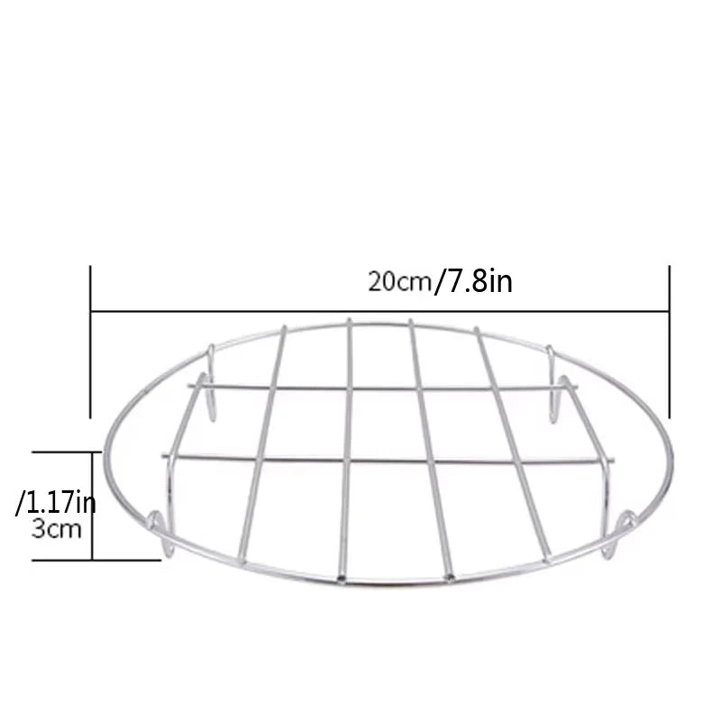 Non-Stick Air Fryer Accessories Universal Baking Pan Cake Barrel Pizza Tray Grill Rack for Cooking Roasting Frying Kitchen Tools