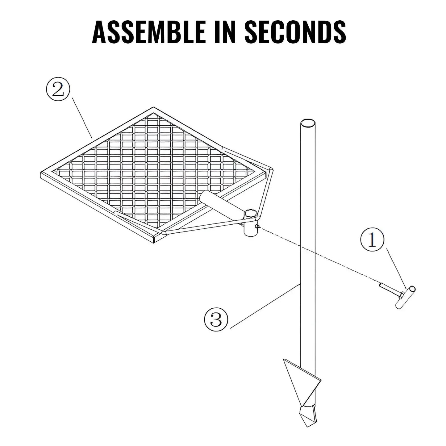360° Swivel Campfire Grill – Heavy-Duty Steel Grate for Adjustable Open-Fire Cooking (Portable for Camping & BBQ)."