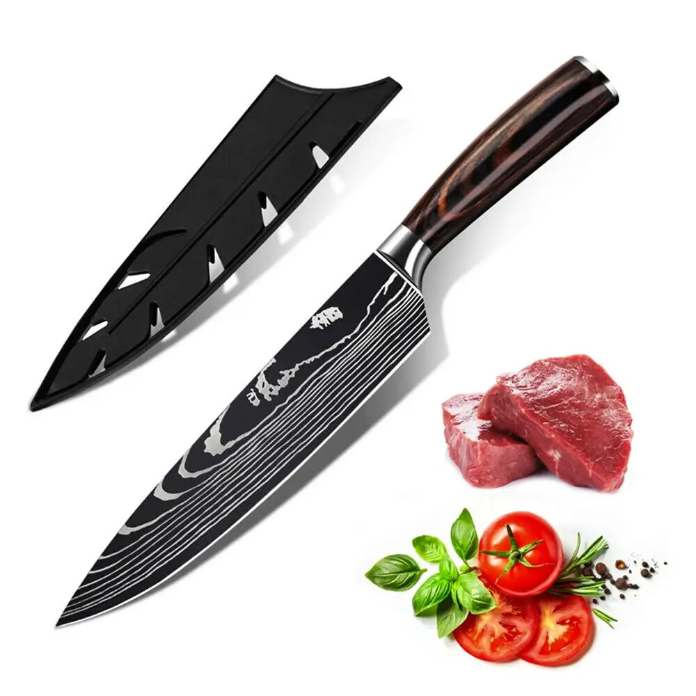 Professional Chef Kitchen Knives Stainless Steel 7CR17 Meat Cleaver Extremely sharp Fruit Vegetable Utility Chef Kitchen Tool