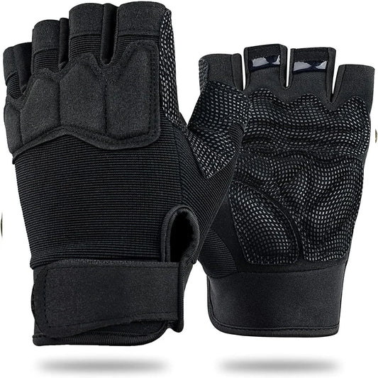 Half Finger Tactical Gloves Fingerless Gloves for Airsoft Shooting Hunting Hiking Cycling Driving Motorcycle Climbing 