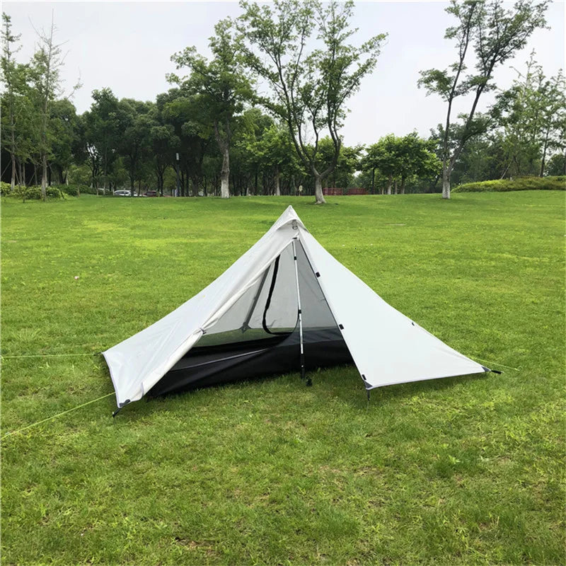 Single Person Ultralight Camping Tent Separated Dual Layer Outdoor Mesh Tent One Room One Hall 4 Season Tent for Beach Travel
