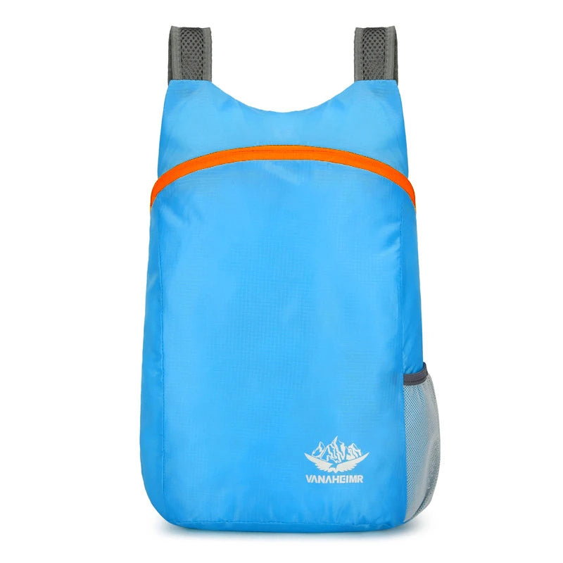 New Foldable Fitness Bag Lightweight Outdoor Cover Waterproof Wide Shoulder Strap Nylon Fabric Multi Color Backpack