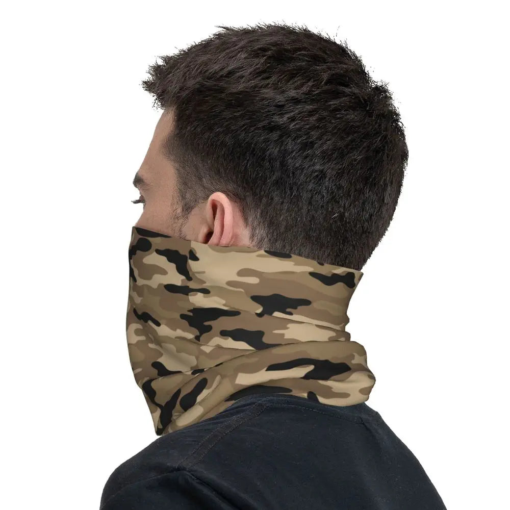 Custom Flecktarn Camo Bandana Neck Gaiter Windproof Face Scarf Cover Men Women Woodland Camouflage Headwear Tube Balaclava