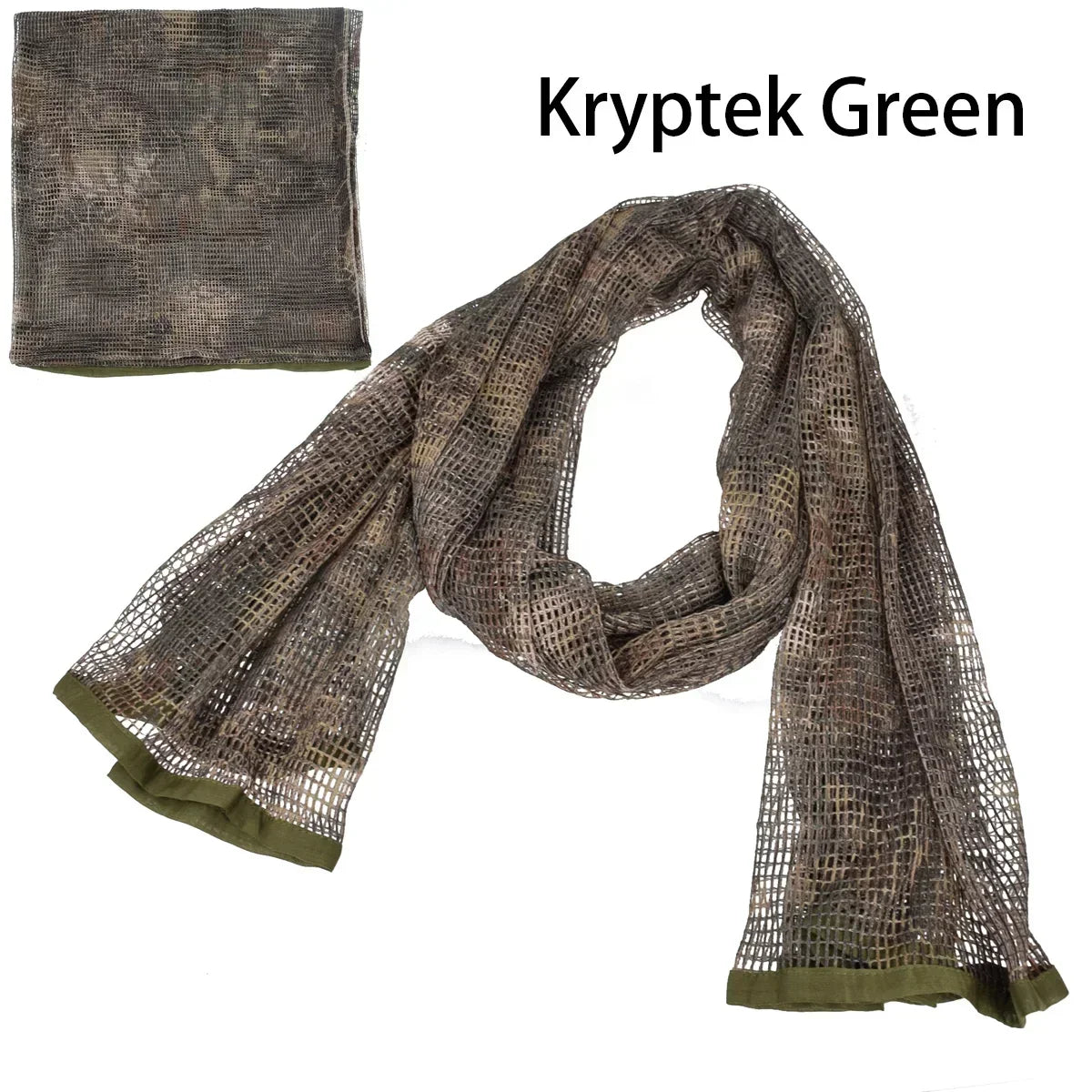 Camouflage Netting Scarf Sniper Veil Camo Mesh Face Scarf Veil Shemagh Head Wrap for Outdoor Camping Hiking Hunting Shooting