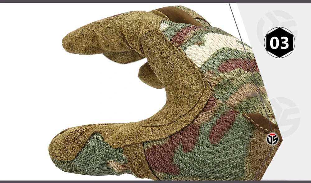 TouchScreen Tactical Gloves Camouflage Paintball Shooting Airsoft Combat Hunting Shock-proof Full Finger Glove Bicycle Men Women