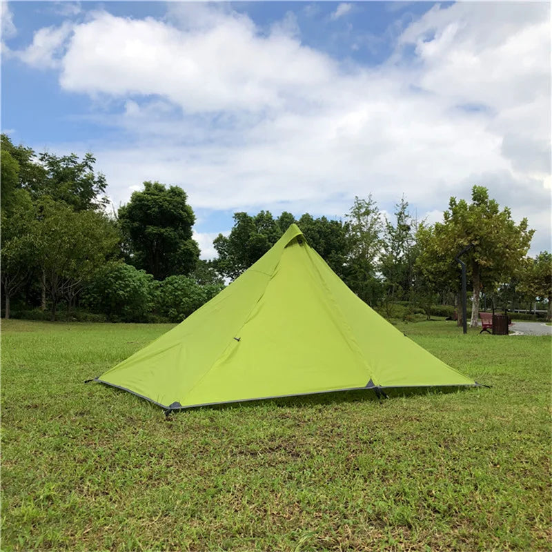Single Person Ultralight Camping Tent Separated Dual Layer Outdoor Mesh Tent One Room One Hall 4 Season Tent for Beach Travel
