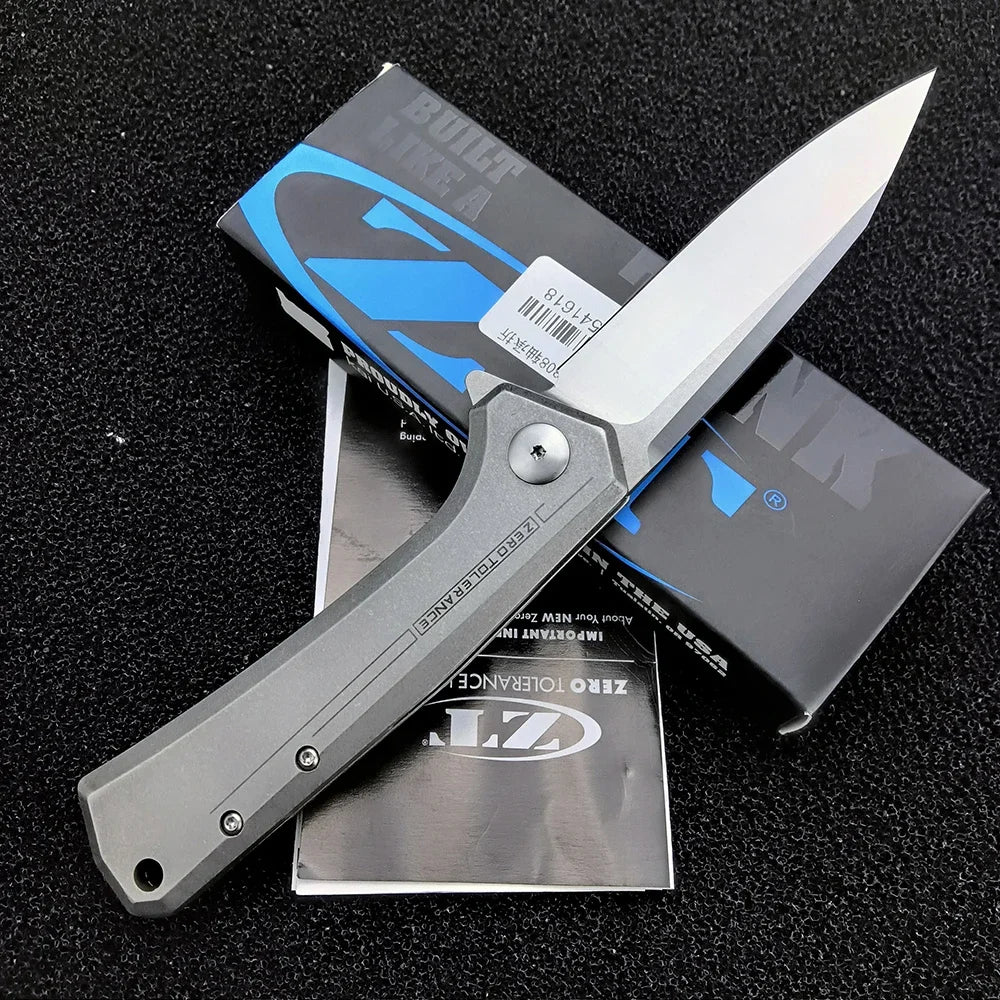 Ball Bearing Flipper Folding Pocket Knife All Steel D2 Steel Blade Camping EDC Self Defense Outdoor Survival Hunting Tools