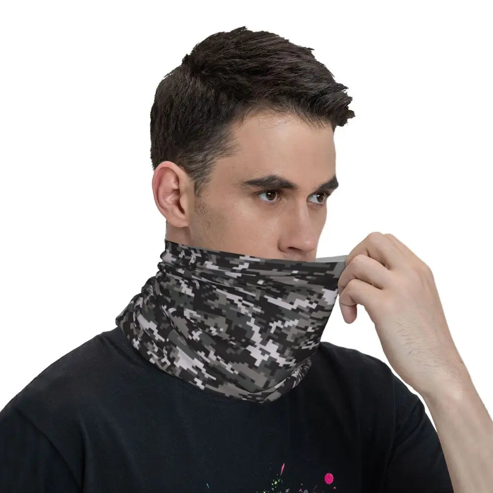 Custom Flecktarn Camo Bandana Neck Gaiter Windproof Face Scarf Cover Men Women Woodland Camouflage Headwear Tube Balaclava