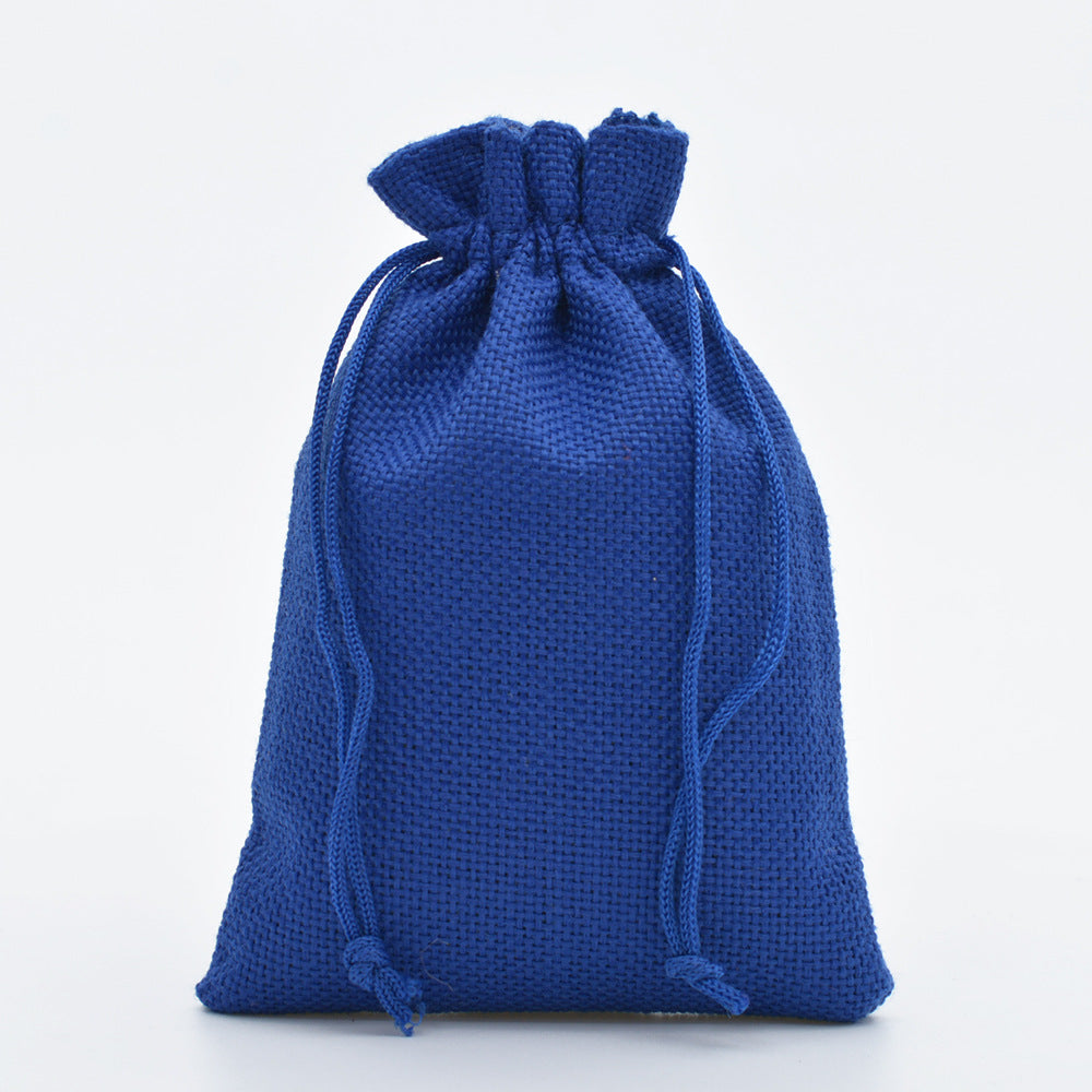 5pcs Multisize Jute Burlap Linen Drawstring Bag Christmas Halloween Gift Bags Wedding Birthday Party Candy Chocolate Packing Bag