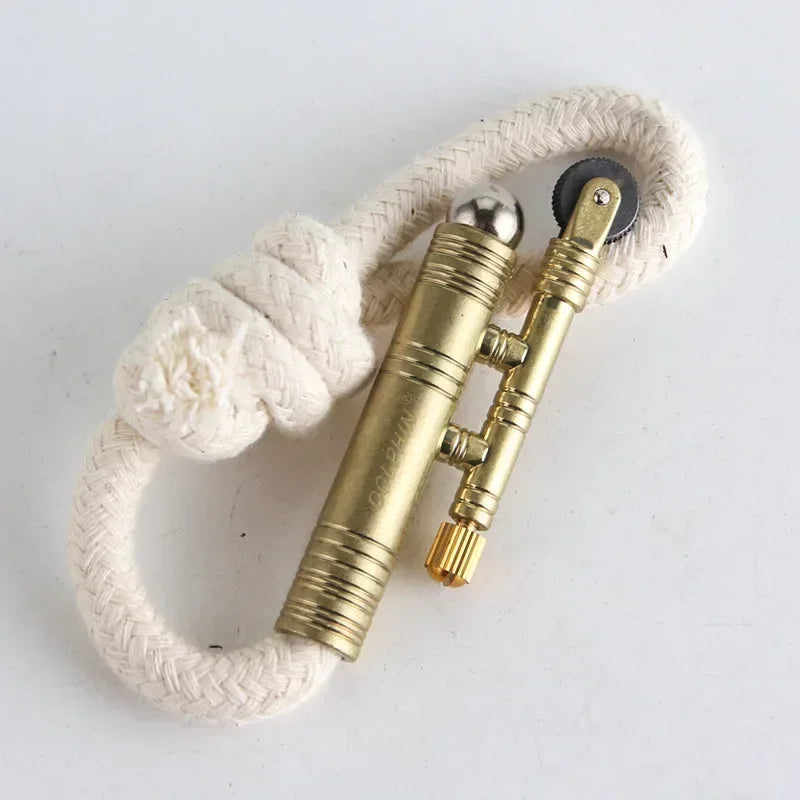 New Metal Windproof Match Rope Kerosene Lighter Outdoor Camping Survival Retro Vintage Tinder Smoking Accessories Gadgets.