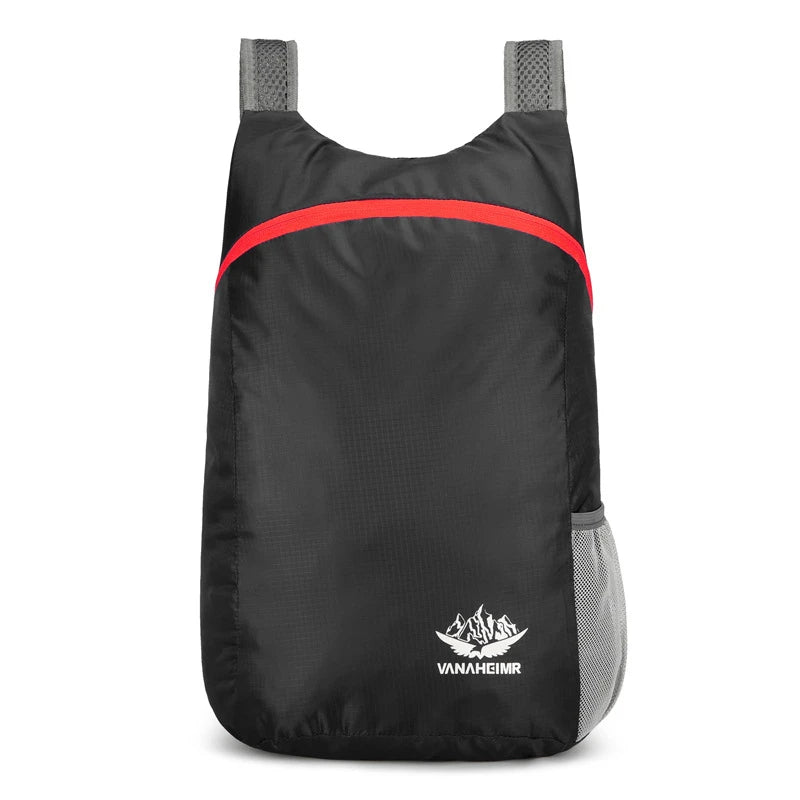 New Foldable Fitness Bag Lightweight Outdoor Cover Waterproof Wide Shoulder Strap Nylon Fabric Multi Color Backpack