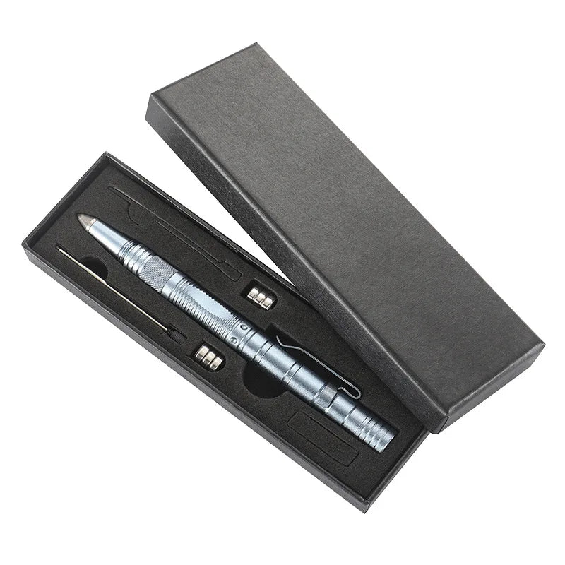 Military Tactical Pen, 6-in-1 Self Defense Pen LED Flash light